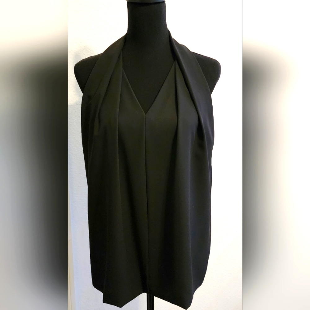 Diane Von Furstenberg Black Sleeveless Top - M